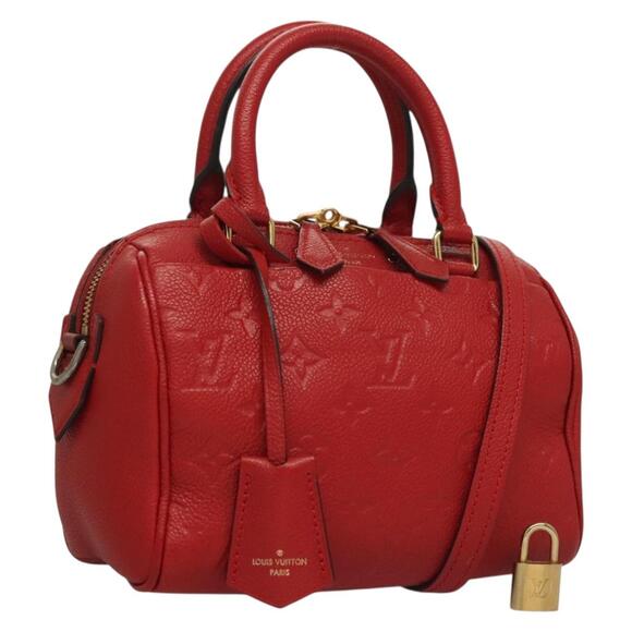 LOUIS VUITTON Empreinte Speedy Bandouliere 20 Hand Bag Red M42395 - Picture 1 of 16